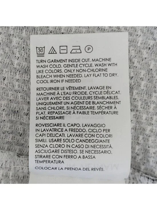 Club Monaco Striped Ribbed Dress Womens Size L Blue & White - Picture 7 of 7